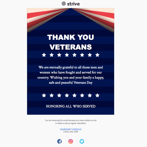 Veterans Day Thank You Message